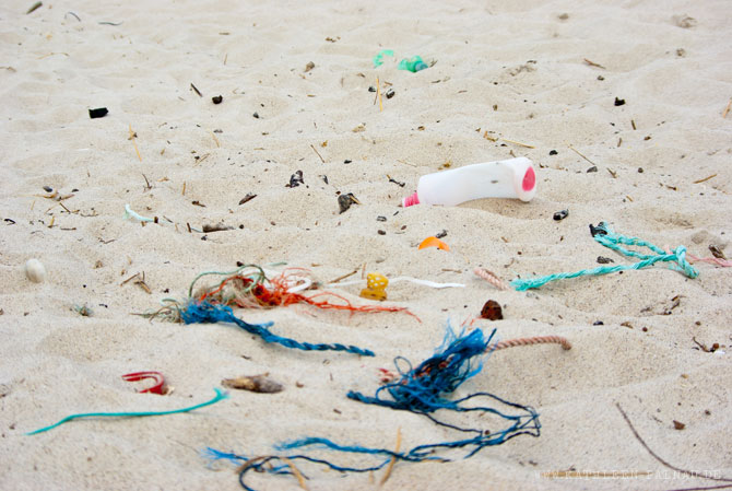 Müllverschmutzung am Strand