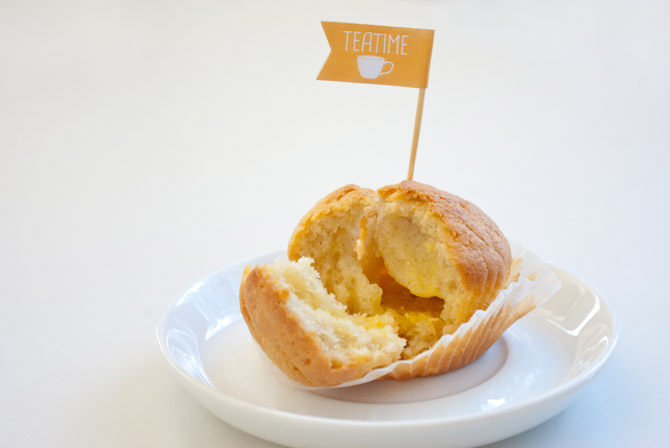 Teatime-Muffin mit Marmeladenfüllung